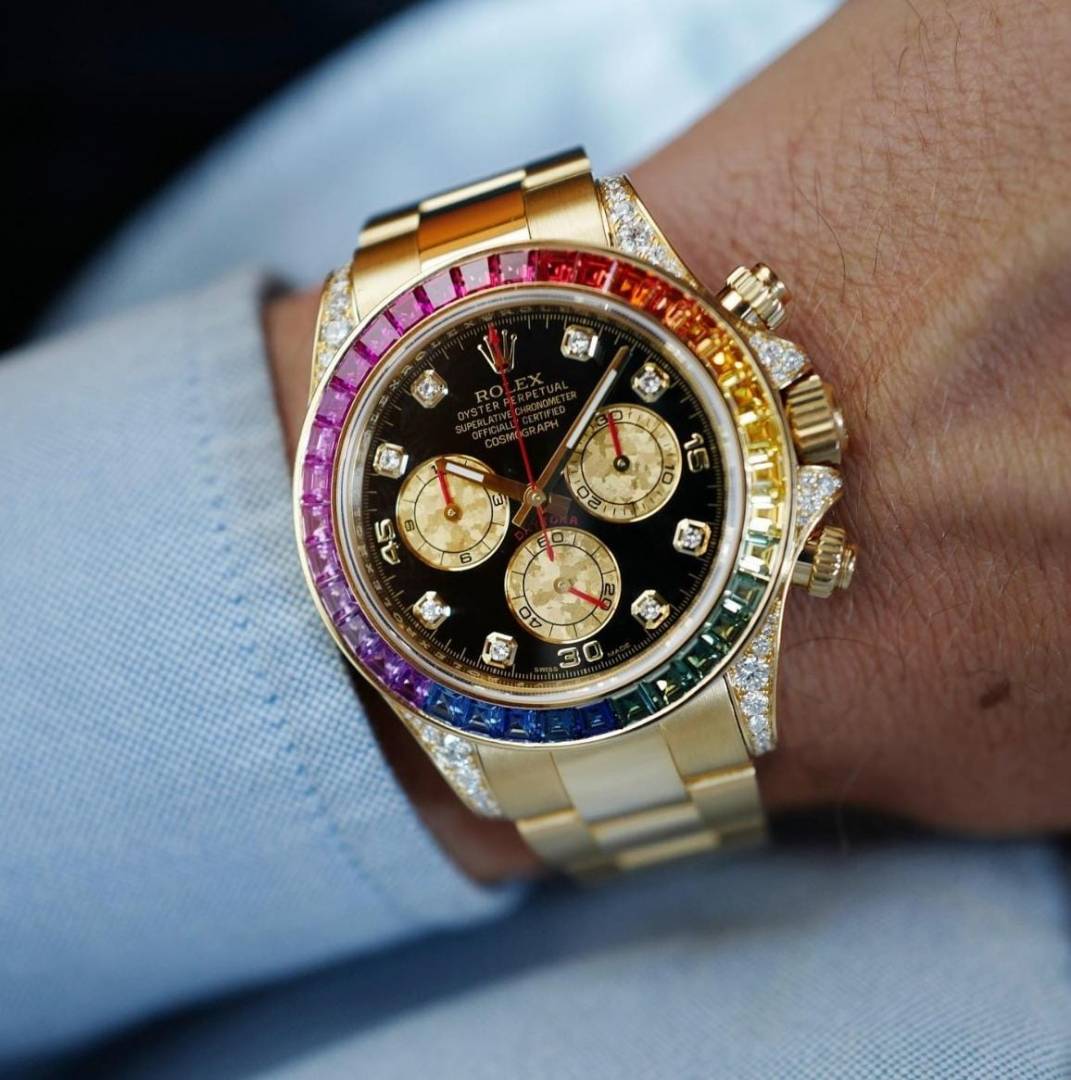 Role_x Oyster perpetual Rainbow Gold
